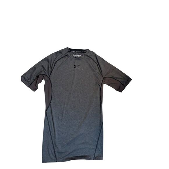 Under Armour Mens HeatGear Compression Shirt Large Gray - Picture 1 of 7